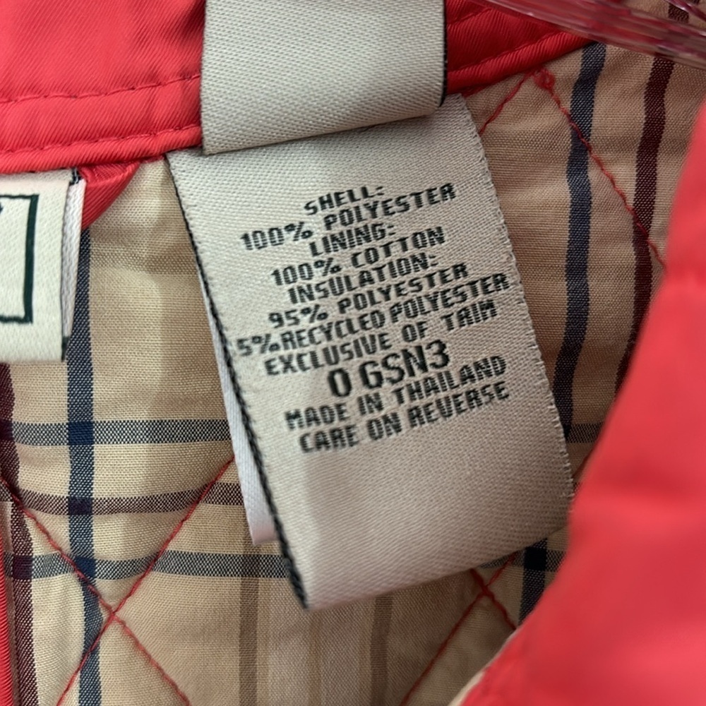 LL Bean Quilted Barn Riding Jacket Pink Coral Size XL - Picture 5 of 9